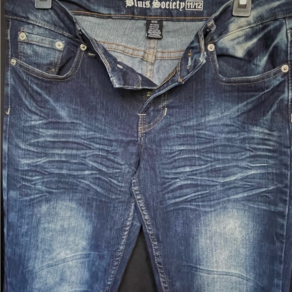 Blues Society Skinny 11/12 Distressed Low Rise 31 Inseam 34 Waist - Picture 5 of 11
